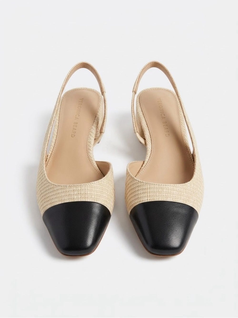 Veronica Beard Cecile Slingback in Black and Natural